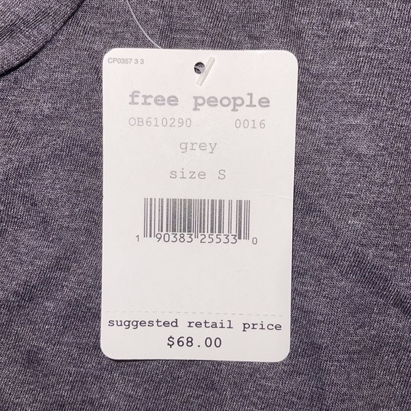 Free People “WILD” Black Mesh Gray Graphic Top - Picture 2 of 13